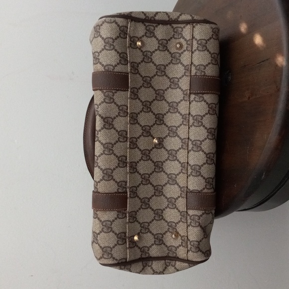 Authentic Vintage Gucci GG Monogram Supreme Sherry Web Ophidia Boston Doctor Bag - Picture 6 of 11